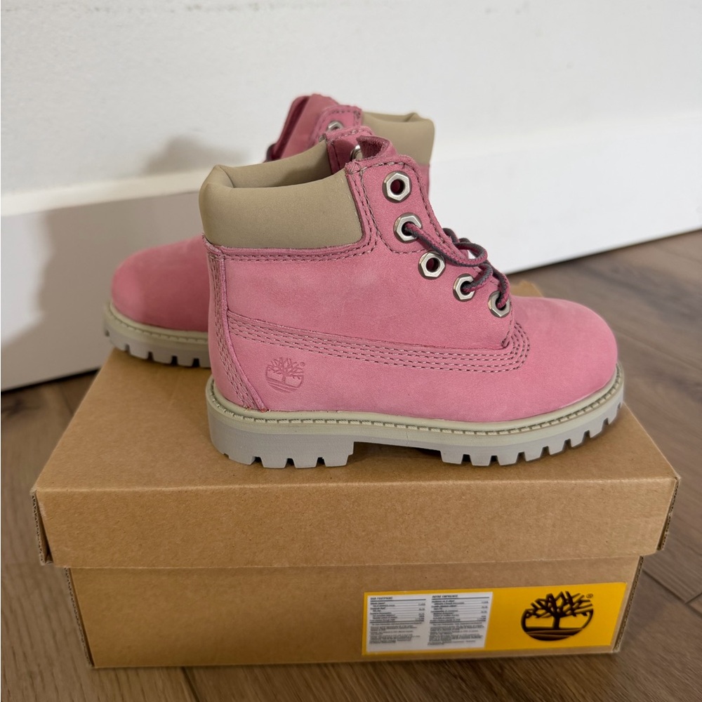 Timberland Kids Light Pink Boots Size 8